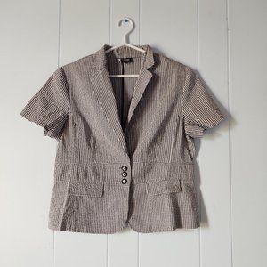 Lindor Black & White Gingham Short Sleeved blazer